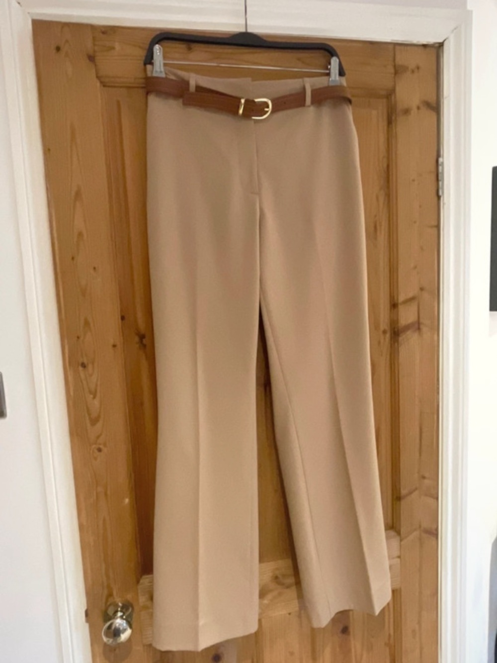 Zara Wide-Leg Trousers in Camel